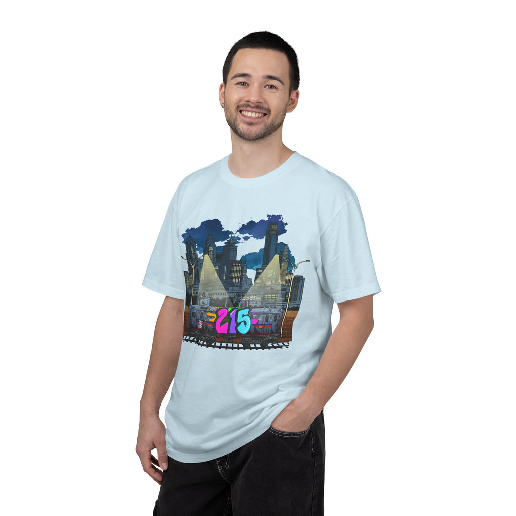 PHILLY City Night Graffiti Tee / "215" Urban Skyline Streetwear