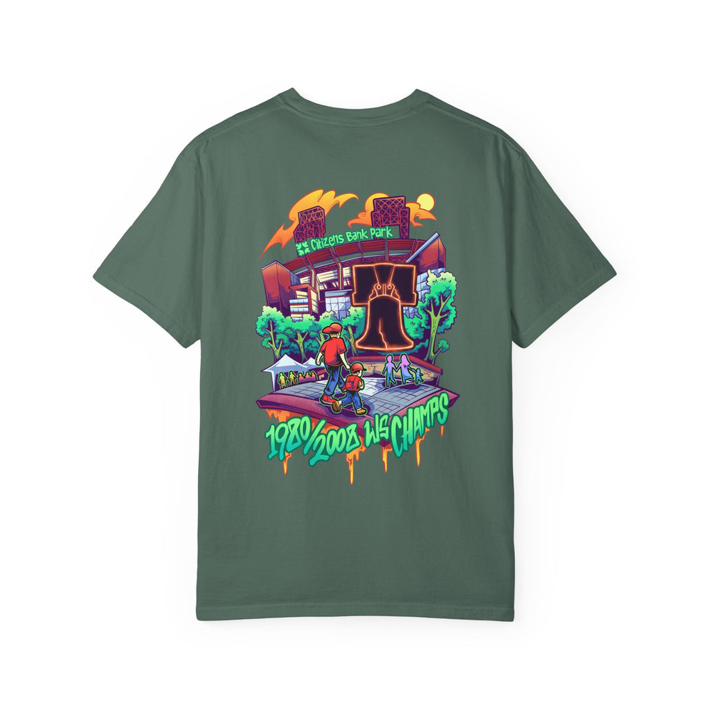 PHILLIES Graphic T-Shirt / Vintage Graffiti Liberty Bell/Citizens Bank Park Tee