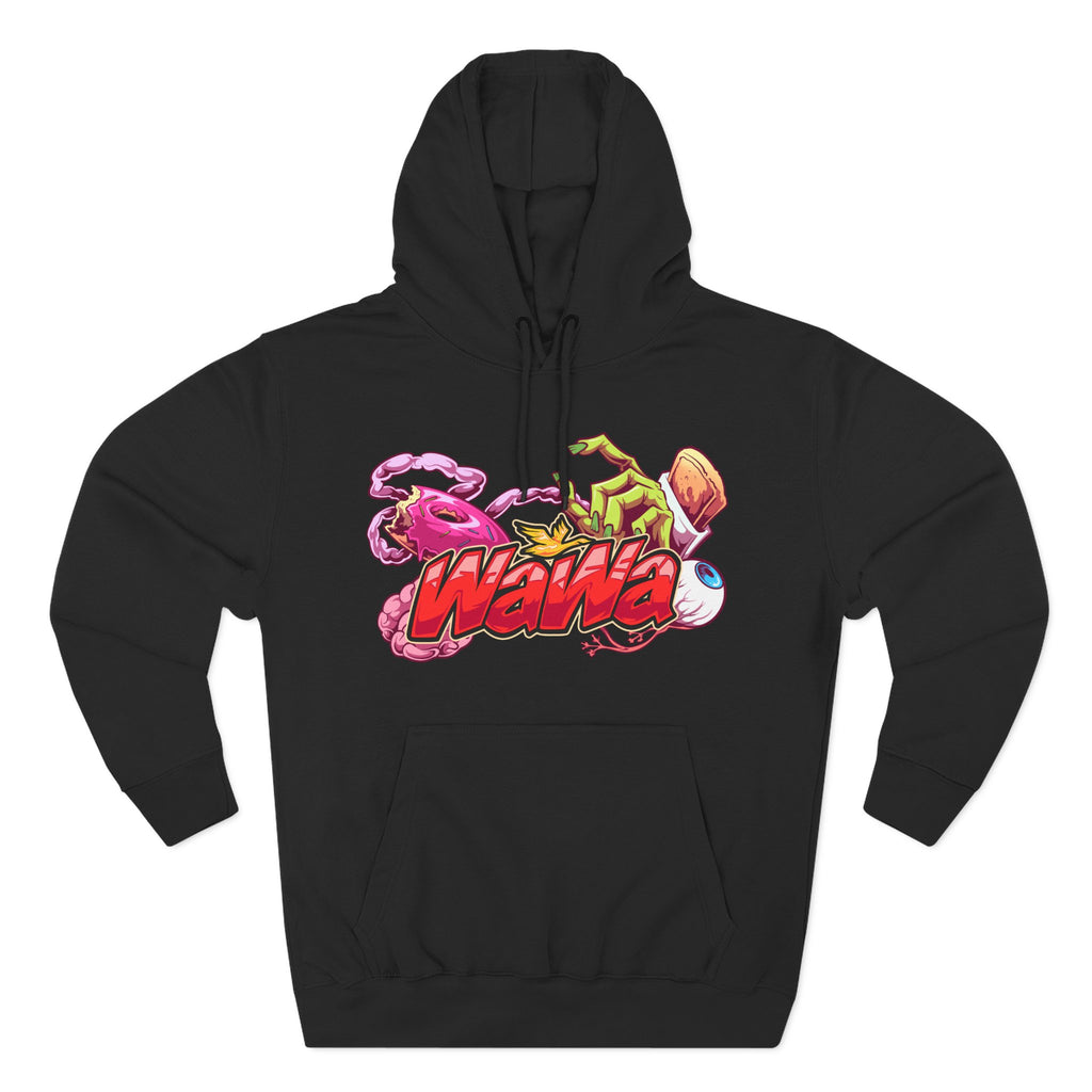 Wawa Graphic Hoodie / Colorful Streetwear Pullover with Cartoon Logo