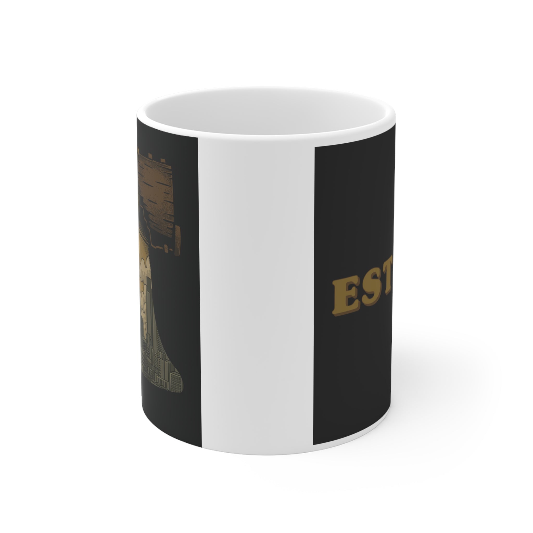 Liberty Bell Skyline Mug | Philadelphia Cityscape Illustration