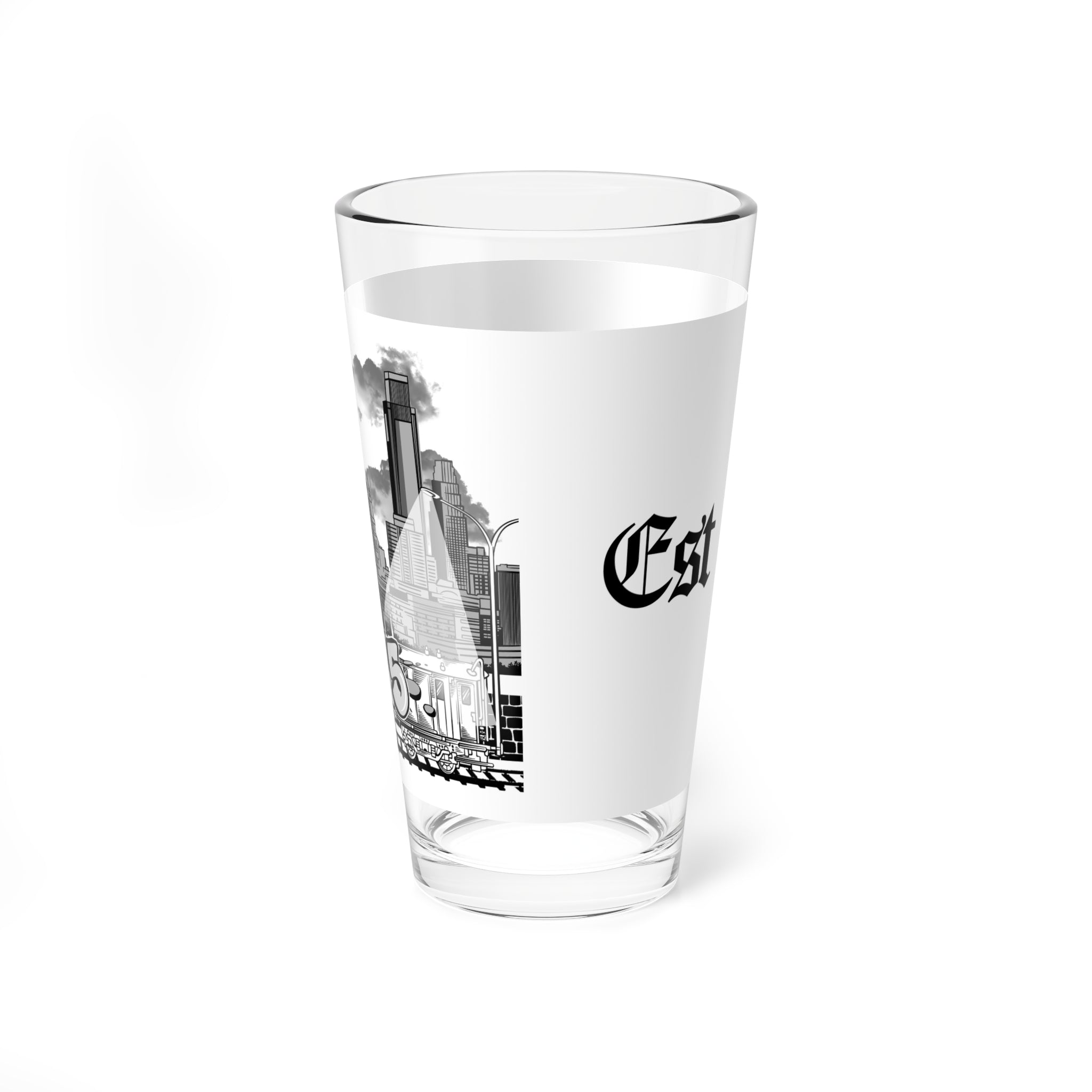 Mixing Glass PHILLY City Skyline 16oz Cocktail Mixer