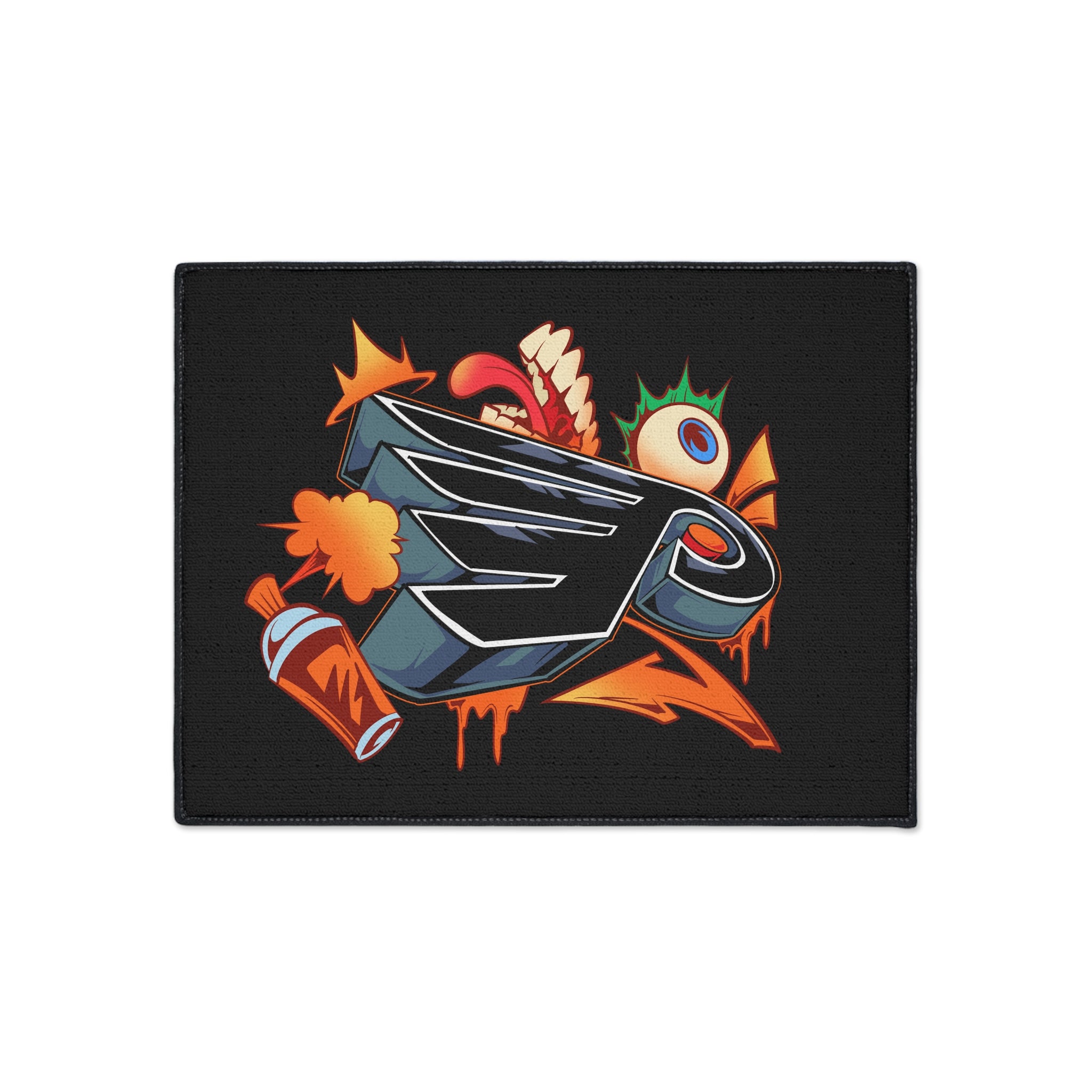 PHILADELPHIA FLYERS215 Graffiti Floor Mat — Heavy Duty Non‑Slip Entry Rug