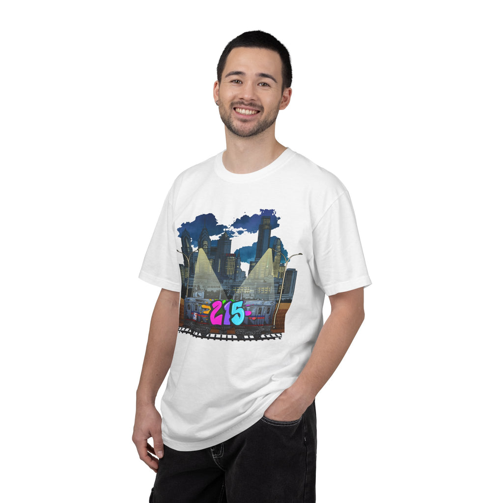 PHILLY City Night Graffiti Tee / "215" Urban Skyline Streetwear
