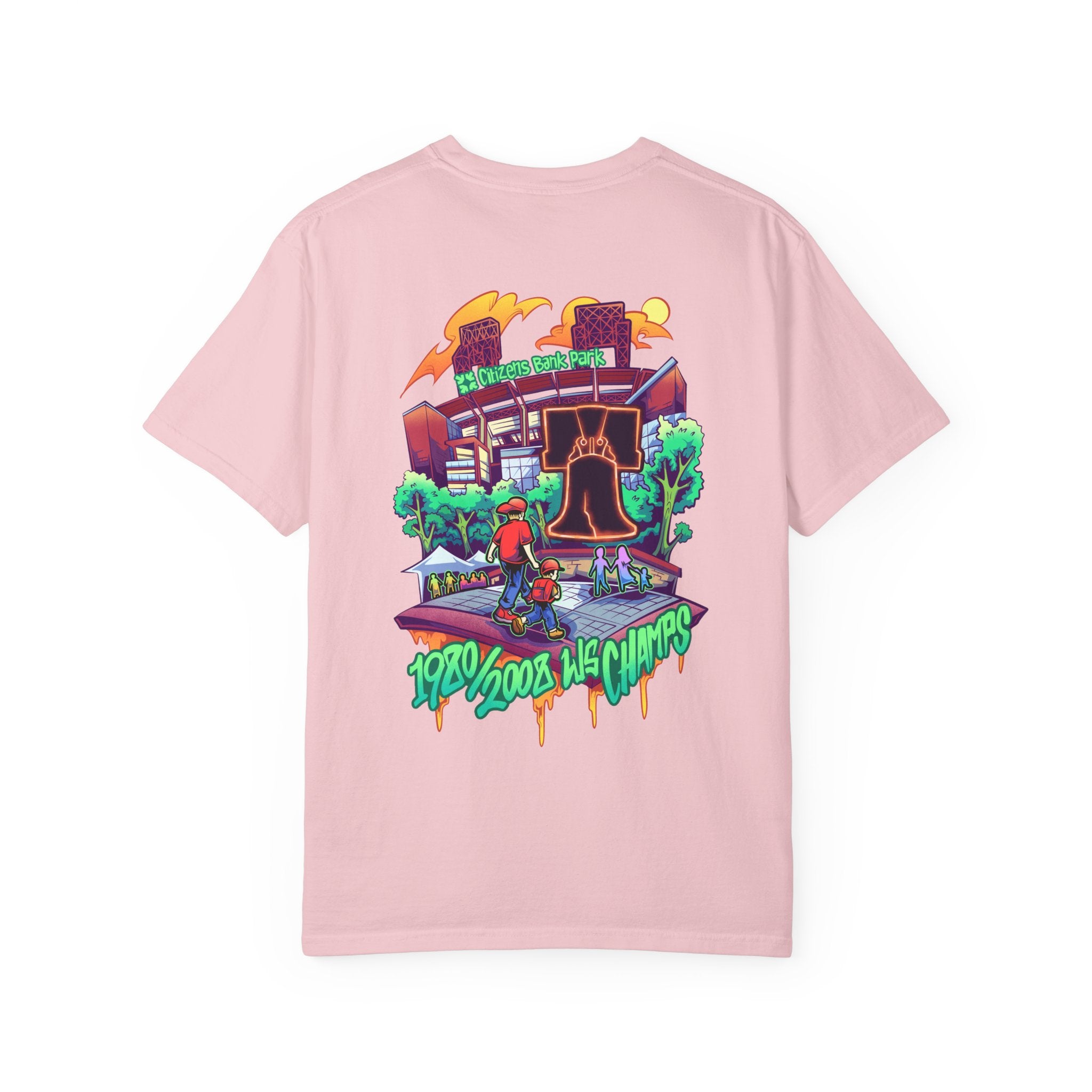 PHILLIES Graphic T-Shirt / Vintage Graffiti Liberty Bell/Citizens Bank Park Tee