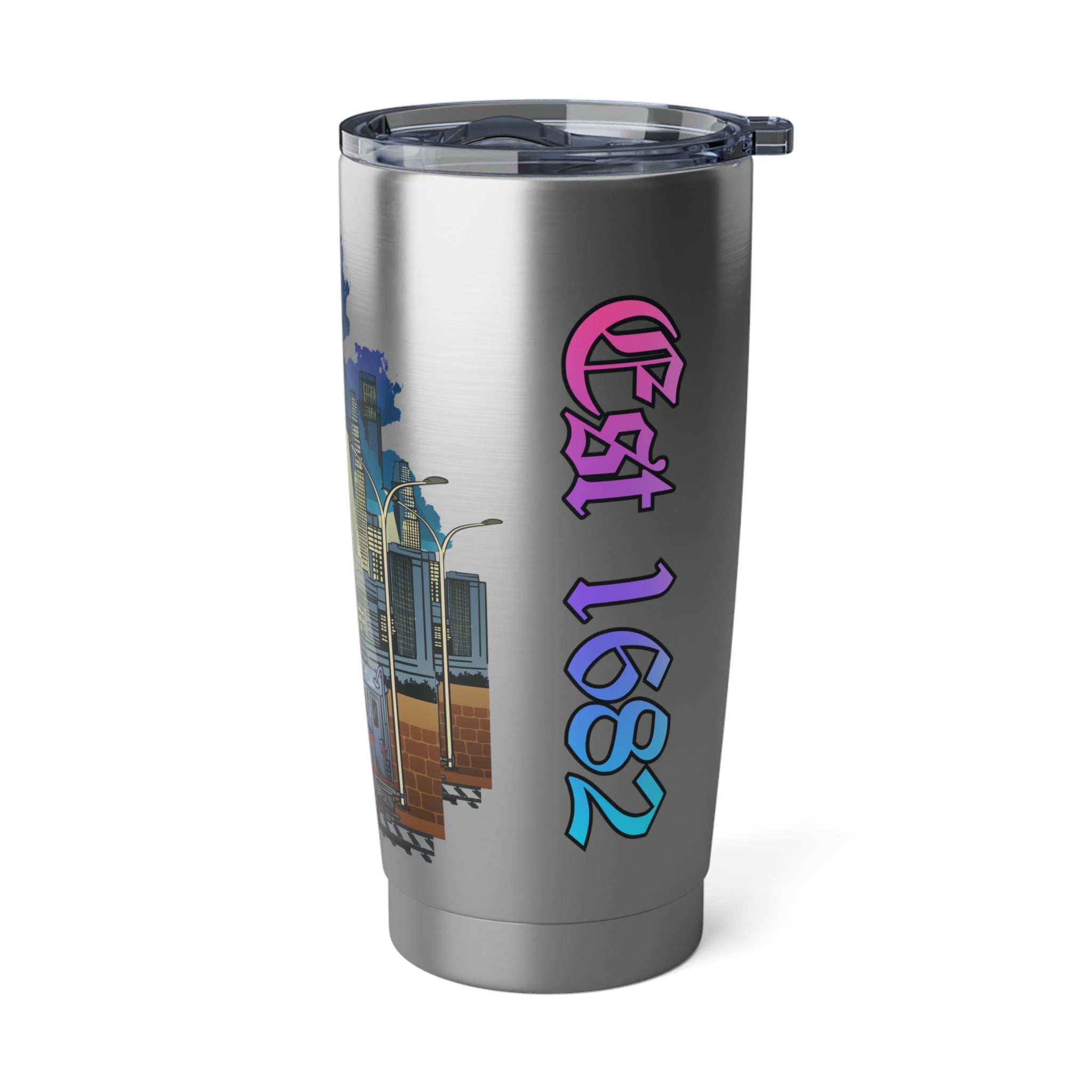 20oz Urban Vagabond Tumbler — Graffiti Cityscape Travel Mug