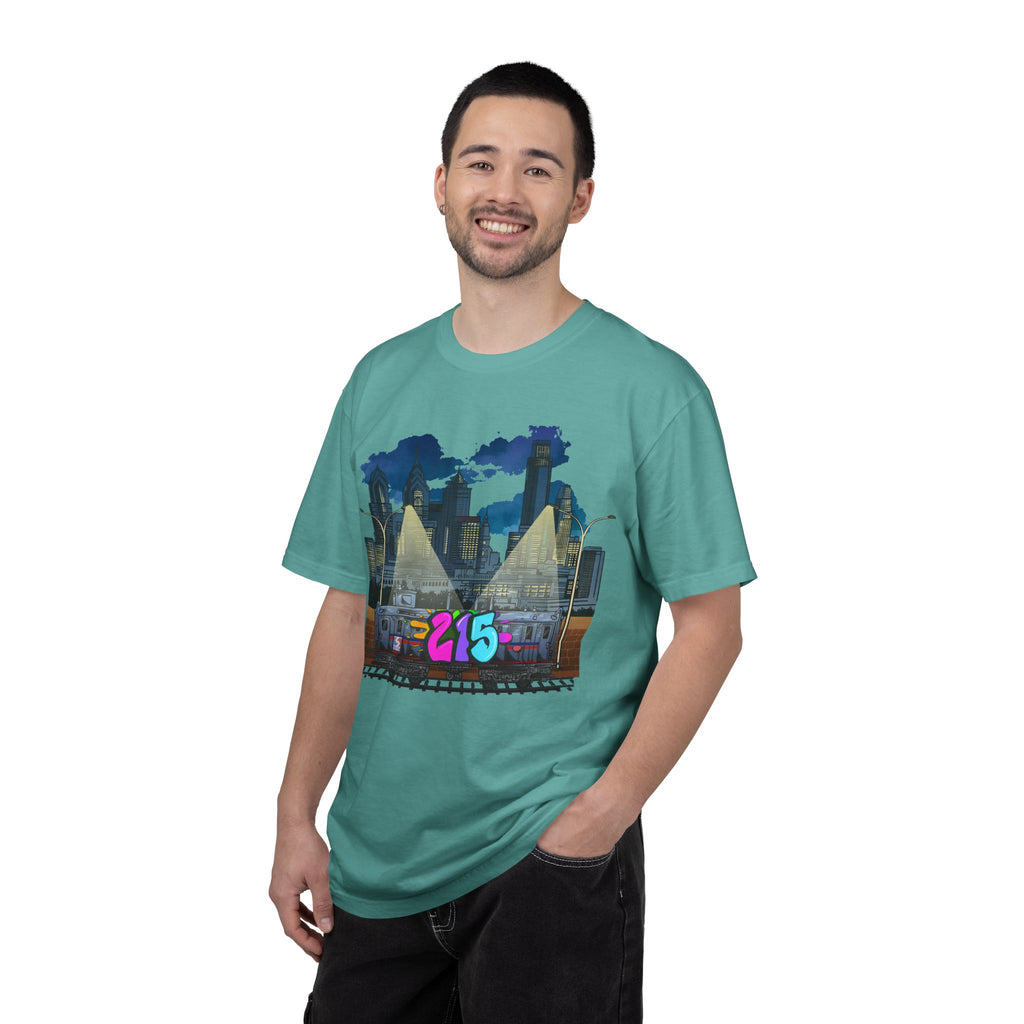 PHILLY City Night Graffiti Tee / "215" Urban Skyline Streetwear