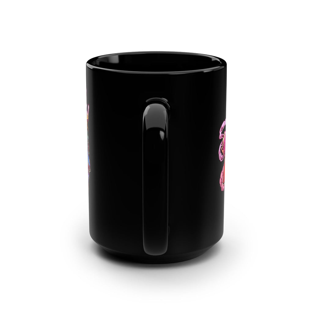 15oz Black Mug — Colorful WAWA Graffiti Design (“Dead Tired” & WaWa Wired)