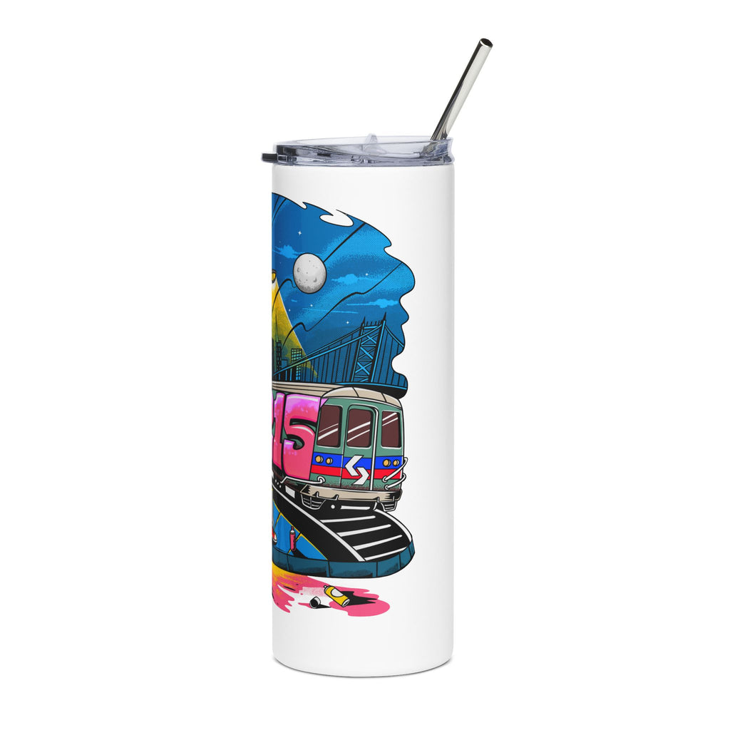 20oz Stainless Tumbler / Urban Graffiti '215' Philly Train Scene