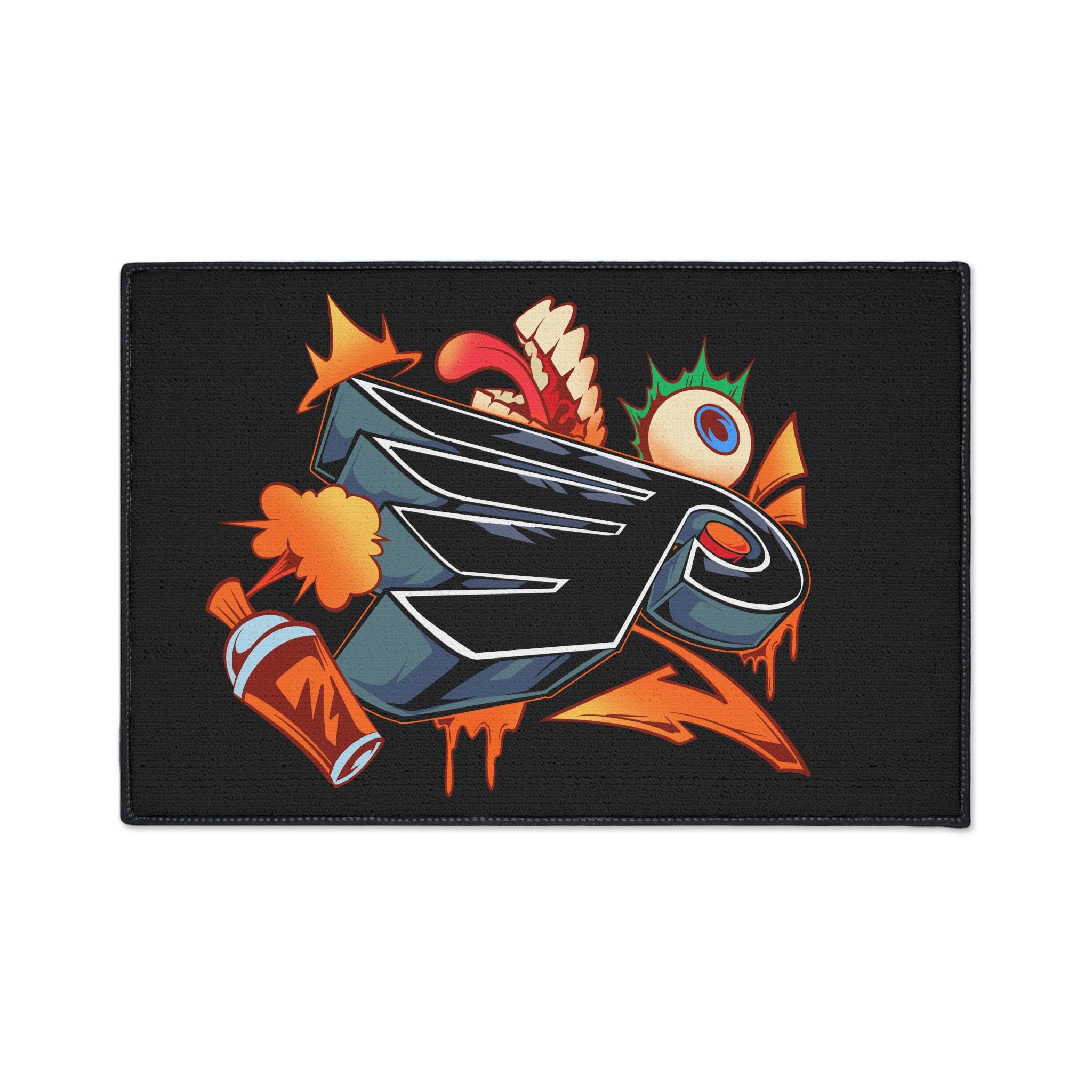 PHILADELPHIA FLYERS215 Graffiti Floor Mat — Heavy Duty Non‑Slip Entry Rug