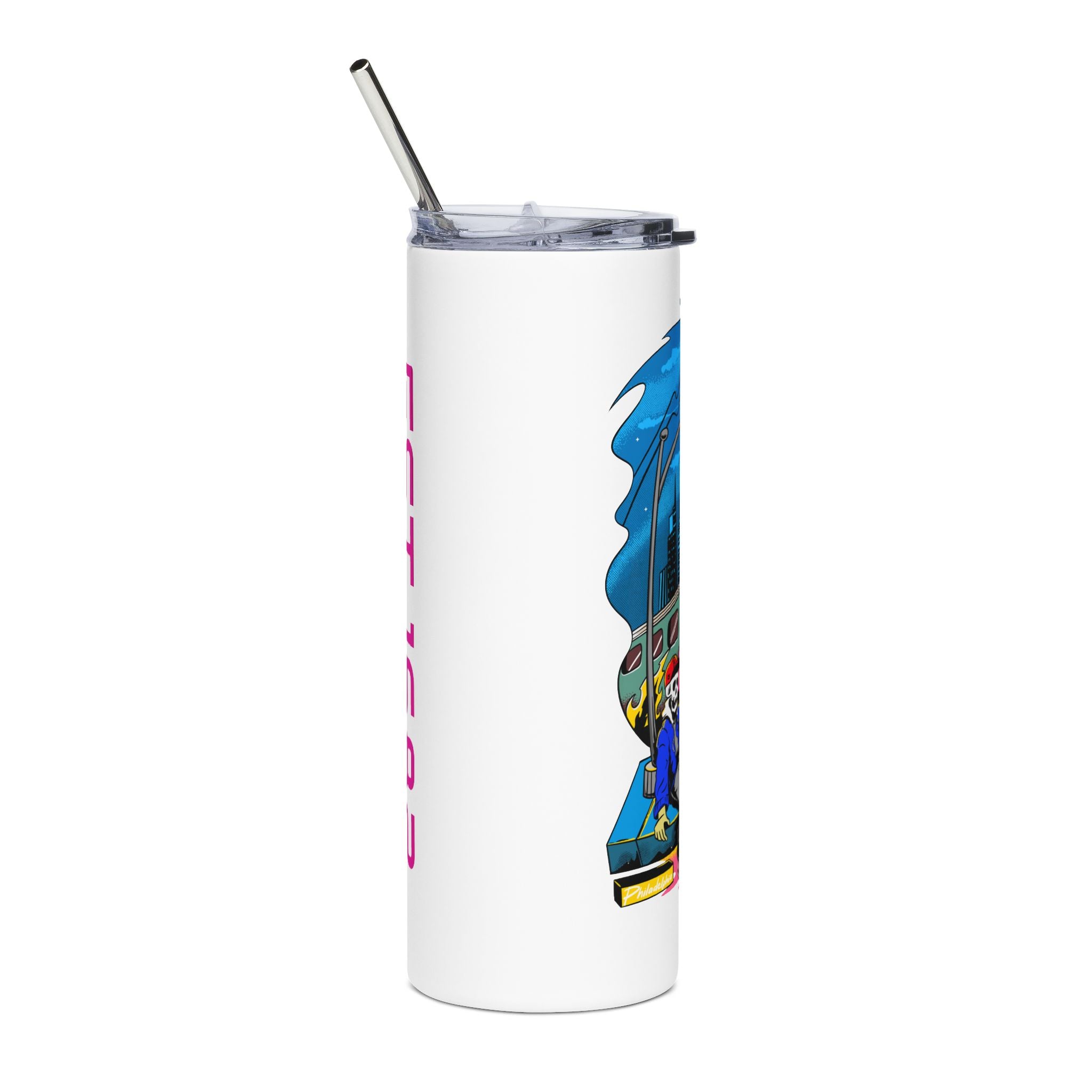 20oz Stainless Tumbler / Urban Graffiti '215' Philly Train Scene