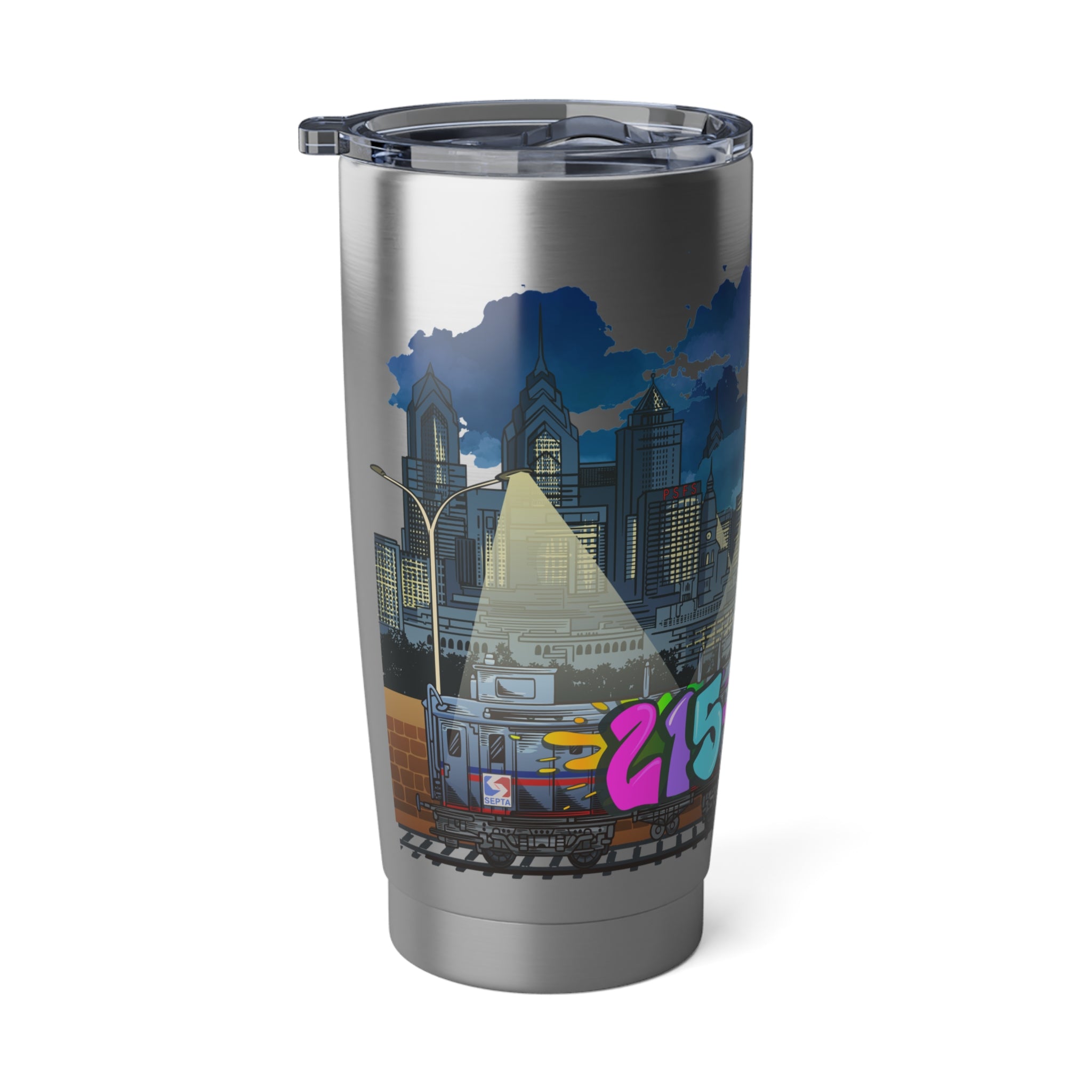 20oz Urban Vagabond Tumbler — Graffiti Cityscape Travel Mug