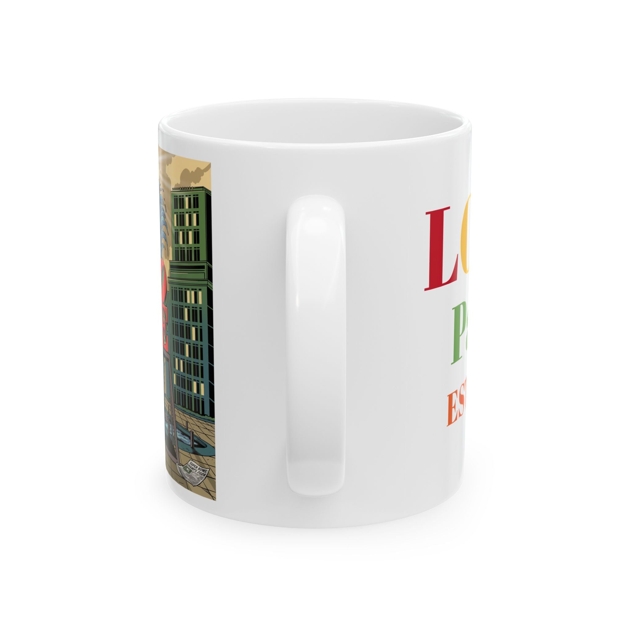 Love Park Philadelphia Mug | LOVE Park skyline ceramic mug