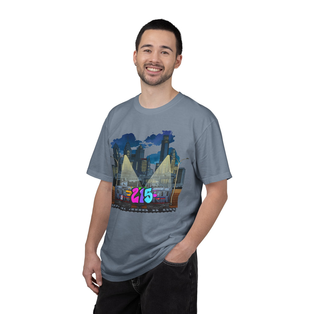 PHILLY City Night Graffiti Tee / "215" Urban Skyline Streetwear
