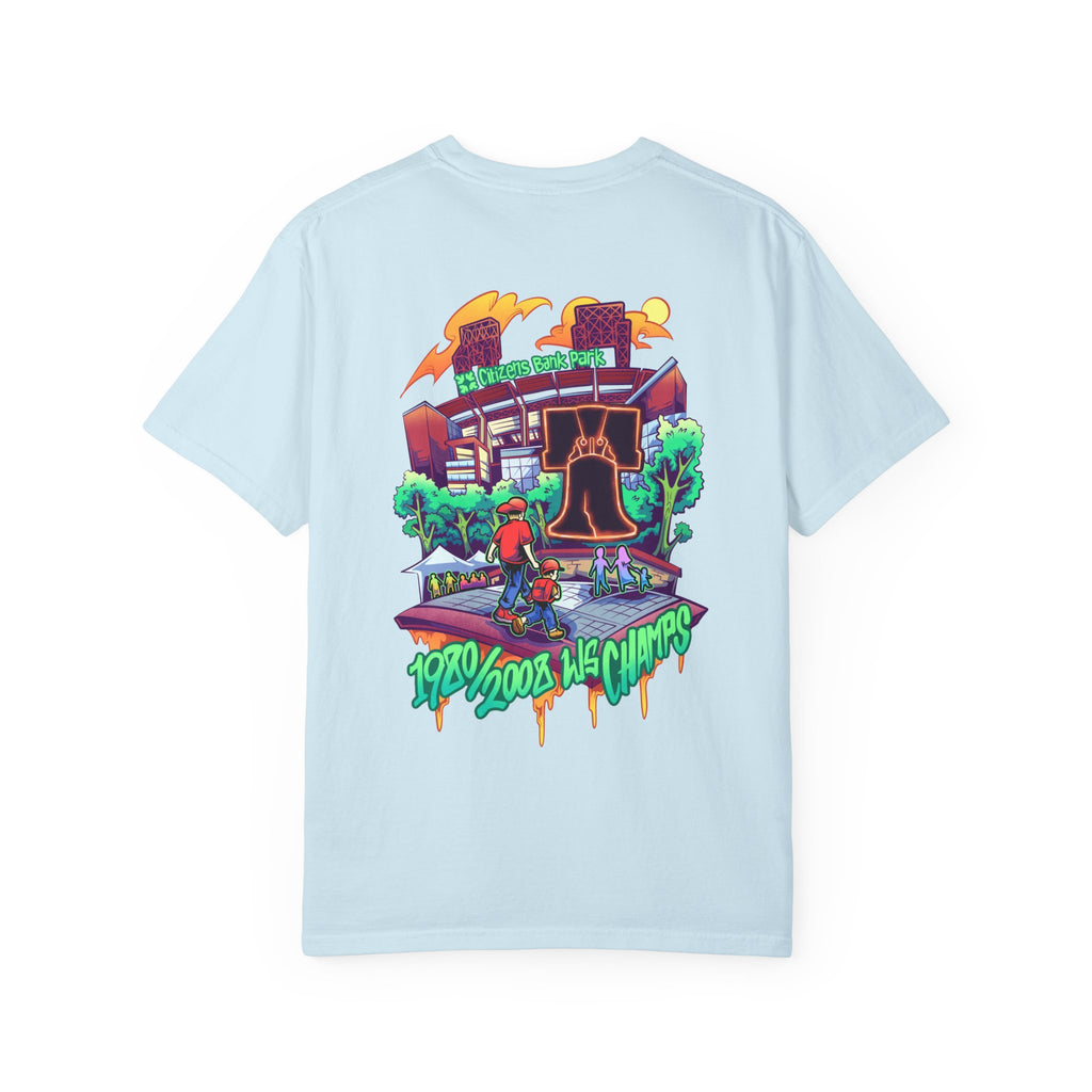 PHILLIES Graphic T-Shirt / Vintage Graffiti Liberty Bell/Citizens Bank Park Tee