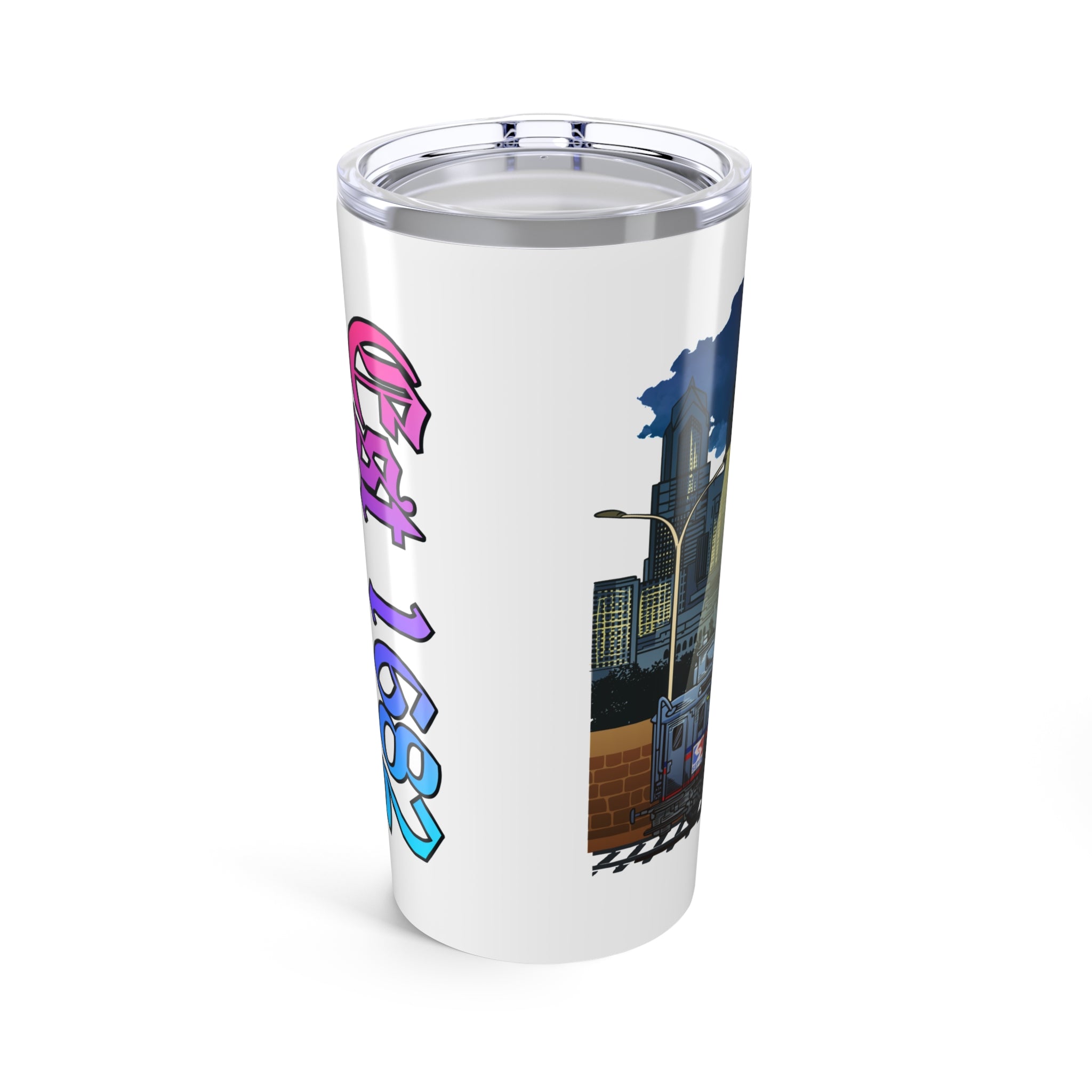 Philly Skyline Tumbler 20oz | Cityscape Graphic/Color | EST 1682