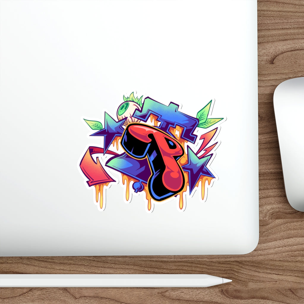 PHILLIES Graffiti-Style Die-Cut Sticker / Colorful Drip Letter Art