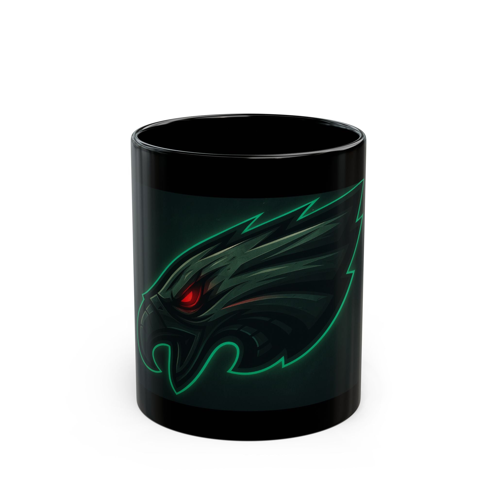 Neon Philadelphia EAGLES Head Black Mug / Gaming Team Coffee Cup