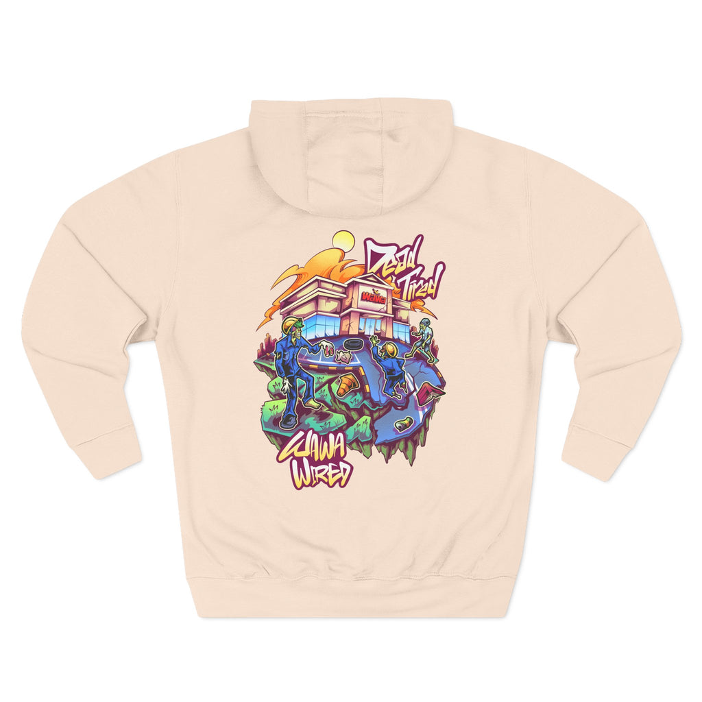 Wawa Graphic Hoodie / Colorful Streetwear Pullover with Cartoon Logo