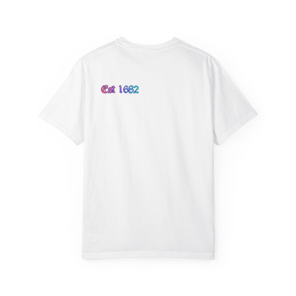 Declaration of Drip T‑Shirt /Ben and Betsy Colonial Campus Streetwear (Est. 1682)